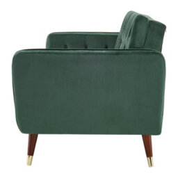 Bravich Victoria Sofa Bed 3 Seater Velvet Click Clack - Dark Green - thumbnail 7