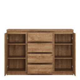 Wyld Haus Hemingway Natural Oak-Effect 2-Door 4-Drawer Sideboard - thumbnail 3