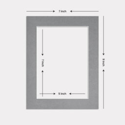 Ak Frames 9X7 Mid Grey Picture Mounts To Fit 7X5 Aperture Size - Mount Board Only (No Frame Included) - thumbnail 3