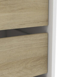 FurniComp LTD Furnicomp Valerie 3 Drawer Matt White And Oak Office Study Desk - thumbnail 6