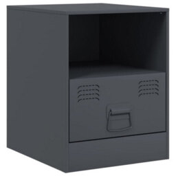 Berkfield Bedside Cabinets 2 Pcs Anthracite 34.5X39X44 Cm Steel - thumbnail 6