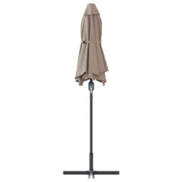 Berkfield Garden Parasol Taupe Powder-Coated Steel - thumbnail 7