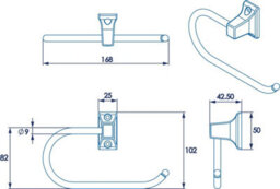 Croydex Chrome Sutton Hook Toilet Roll Holder Standard - thumbnail 2