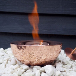 Copper Outdoor Gel Lamp - Garden Fire Bowl - Patio Lighting Garden Lantern - Small - thumbnail 1