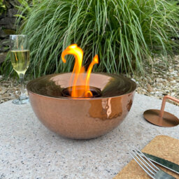 Copper Outdoor Gel Lamp - Garden Fire Bowl - Patio Lighting Garden Lantern - Small - thumbnail 3
