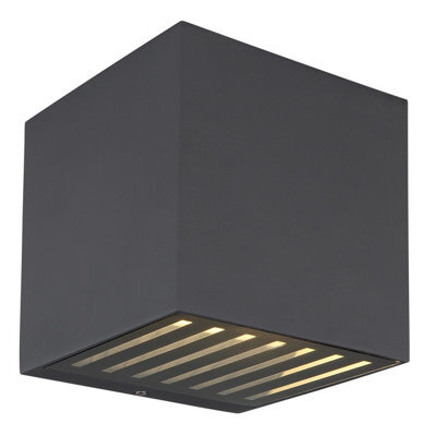 Luminosa Lighting Luminosa Illi Outdoor Up Down Wall Lamp Anthracite Ip54 Clear Glass Shade Led 3000K - image 1
