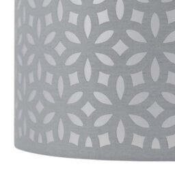 First Choice Lighting Grey Laser Cut 15.5Cm Table Lamp Shade - thumbnail 2