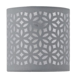 First Choice Lighting Grey Laser Cut 15.5Cm Table Lamp Shade
