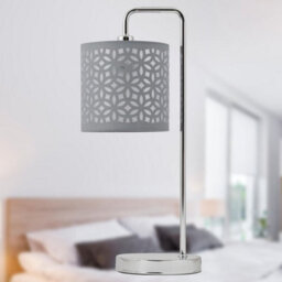 First Choice Lighting Grey Laser Cut 15.5Cm Table Lamp Shade - thumbnail 4