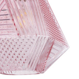 First Choice Lighting Set Of 2 Prism - Pink Glass Easy Fit Glass Pendant Shades - thumbnail 5
