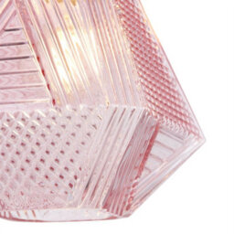 First Choice Lighting Set Of 2 Prism - Pink Glass Easy Fit Glass Pendant Shades - thumbnail 4