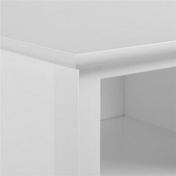 Yaheetech White Bedside Table With 2 Drawers And 1 Cubby (H)600mm (W)400mm (D)350mm - thumbnail 6