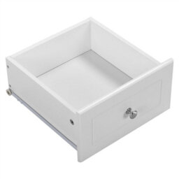 Yaheetech White Bedside Table With 2 Drawers And 1 Cubby (H)600mm (W)400mm (D)350mm - thumbnail 9