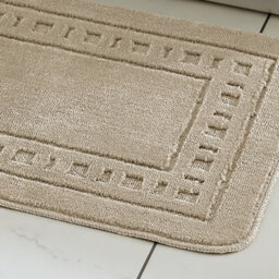 Catherine Lansfield Bathroom Armoni Bath Mat And Pedestal Set Natural - thumbnail 2