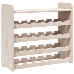 Berkfield Wine Rack With Top Board 67.5X25X60 Cm Solid Wood Pine - thumbnail 7