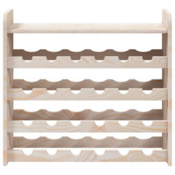 Berkfield Wine Rack With Top Board 67.5X25X60 Cm Solid Wood Pine - thumbnail 5