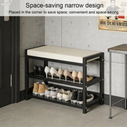 80 Shoe Bench Stool Shoe Cabinet Storage Rack Cabinet Bench Rack - thumbnail 6