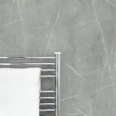 Rearo Selkie Mdf Bathroom Shower Wall Panel (H)2420mm X (W)1180mm X (D)11mm Tongue & Groove - Gransasso Matte Finish - image 1