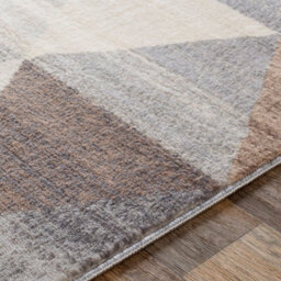 Livabliss Roma-Geometric Grey Brown White Living Dining Bedroom Rug 200 X 275 Cm Easy Care, Non Shedding - thumbnail 3