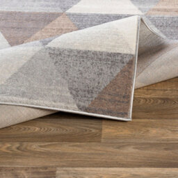Livabliss Roma-Geometric Grey Brown White Living Dining Bedroom Rug 200 X 275 Cm Easy Care, Non Shedding - thumbnail 4