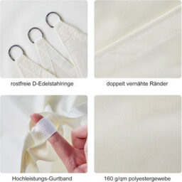 Beige 3X3M Shade Sail Waterproof Uv Resistant - thumbnail 3