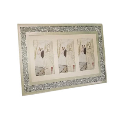 DEENZ 3 Multi Aperture Picture Photo Frame Horizontally Crushed Jewel