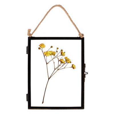 "Nicola Spring Hanging Metal Photo Frame - 5"" X 7"" - Black - Picture Frame Wall Mounted Frame With Rope" - image 1