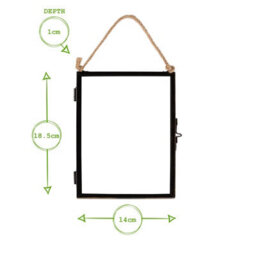 "Nicola Spring Hanging Metal Photo Frame - 5"" X 7"" - Black - Picture Frame Wall Mounted Frame With Rope" - thumbnail 8