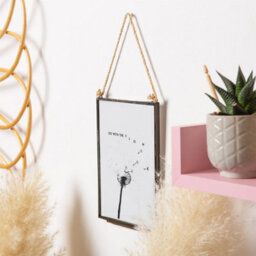 "Nicola Spring Hanging Metal Photo Frame - 5"" X 7"" - Black - Picture Frame Wall Mounted Frame With Rope" - thumbnail 6