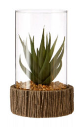 Orsina Fiori Small Succulent With Natural Stone Base Artificial Plant Foliage - thumbnail 1