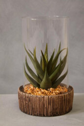 Orsina Fiori Small Succulent With Natural Stone Base Artificial Plant Foliage - thumbnail 4
