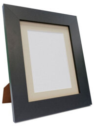 Frames By Post Metro Black Frame With Light Grey Mount For Image Size A4 - thumbnail 5