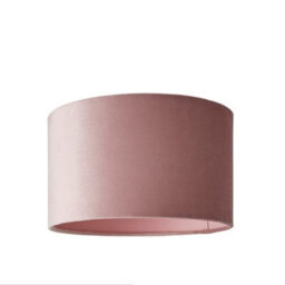 Valuelights Reni Blush Velvet Drum Ceiling Lamp Shade (D)25Cm - thumbnail 7