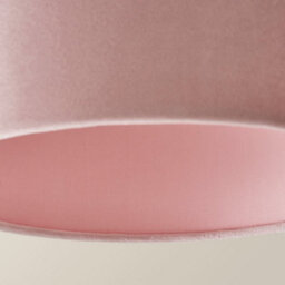 Valuelights Reni Blush Velvet Drum Ceiling Lamp Shade (D)25Cm - thumbnail 4