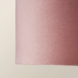 Valuelights Reni Blush Velvet Drum Ceiling Lamp Shade (D)25Cm - thumbnail 5