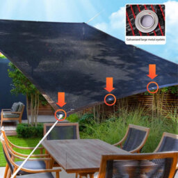 Black 2X10M Rectangular Netting Uv Resistant - thumbnail 5