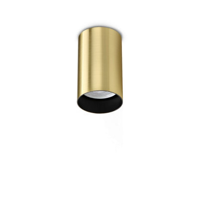 Ideal Lux Luminosa Look 10Cm Surface Mounted Downlight Brass 1X Gu10 - image 1