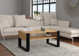Arte Modern Nuka Coffee Table In Oak Artisan W1100mm X H480mm X D600mm - thumbnail 2