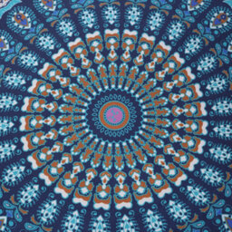 Living And Home Ethnic Round Throw Pillow Cover 43Cm Pom Pom Mandala Pattern Polyester Hidden Zipper Cushion Case - thumbnail 5