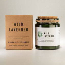 Serenityy Wild Lavender Soy Wax Candle 150G - Woodwixk, 26Hr Burn Time, Hand Poured - thumbnail 2