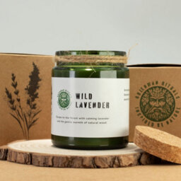 Serenityy Wild Lavender Soy Wax Candle 150G - Woodwixk, 26Hr Burn Time, Hand Poured - thumbnail 4