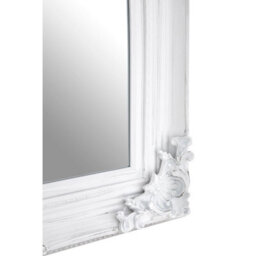 Orsina Antique White Wall Mirror With Wood Frame,mirror With Hooks For Landscape Or Portrait Display,slim Mirror - thumbnail 4