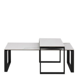 Furniture To Go Katrine Coffee Table Set With White Ceramic Akranes Top - thumbnail 2