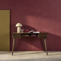 Sweeek - 2-Drawers Wooden Effect Desk  Madere Walnut 120X55X76.5 Cm - thumbnail 4