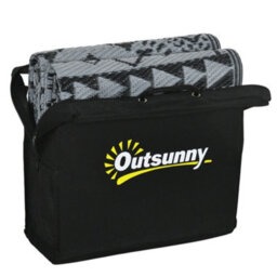 Outsunny Reversible Waterproof Outdoor Rug W/ Carry Bag, 182 X 274Cm, Black - thumbnail 9