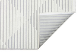 Silver Outdoor Rug, Geometric Striped Stain-Resistant Rug For Patio, 3mm Modern Outdoor Area Rug-160Cm X 220Cm - thumbnail 6