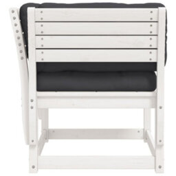 Walplus Garden Sofa Armrest With Cushions White Solid Wood Pine - 83 X 73 X 78 Cm (W X D X H) - thumbnail 6