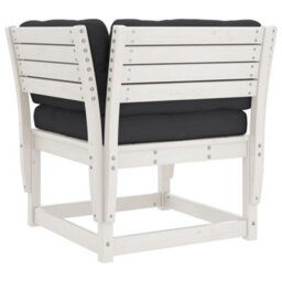 Walplus Garden Sofa Armrest With Cushions White Solid Wood Pine - 83 X 73 X 78 Cm (W X D X H) - thumbnail 7
