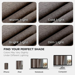 Ameha Beige Linen Look 100%blackout Eyelet Curtain 90X90 Inches Ready Made Thermal Insulated Energy Saving For Living Room Curtain - thumbnail 6