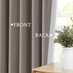 Ameha Beige Linen Look 100%blackout Eyelet Curtain 90X90 Inches Ready Made Thermal Insulated Energy Saving For Living Room Curtain - thumbnail 7